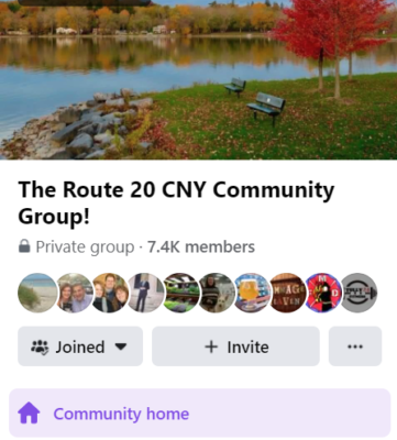 The Route 20 CNY Community Group CNY Tuesdays